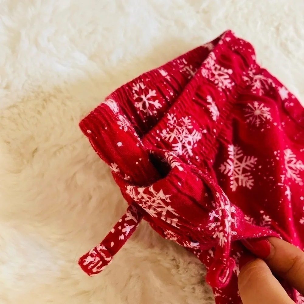Macy’s Family PJ’s Matching Men's Merry Snowflake Red Christmas Holiday Pajamas